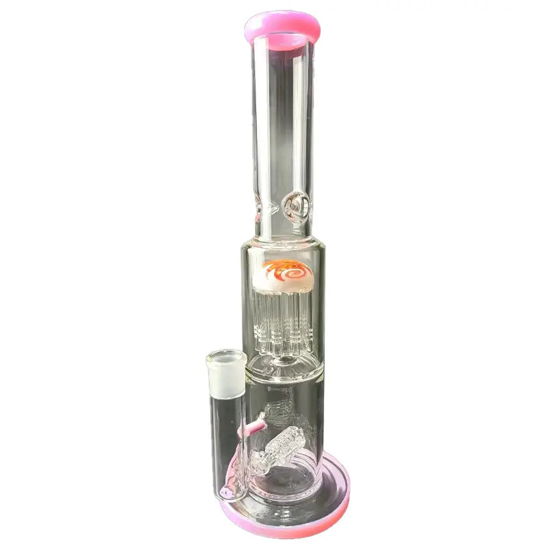 Double Percolator Glass Bong 14"