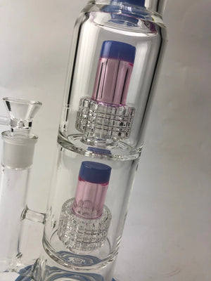 Double Matrix Perc Water Bong 17"