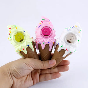 Ice Cream Silicone Hand Pipe