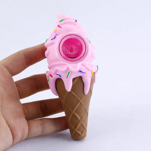 Ice Cream Silicone Hand Pipe